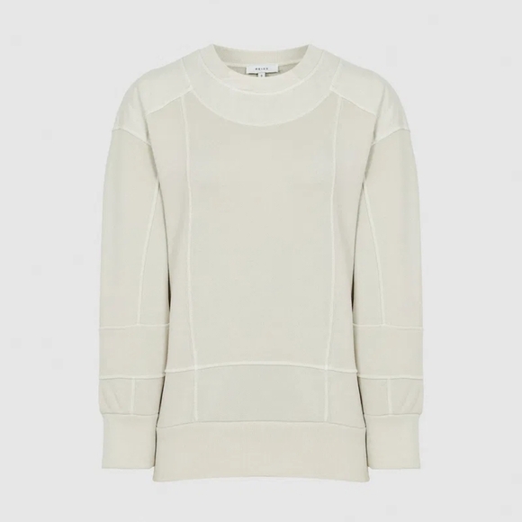 Reiss Sweaters - Reiss Anais Off White Thick High Quality Cotton Crewneck Sweatshirt M